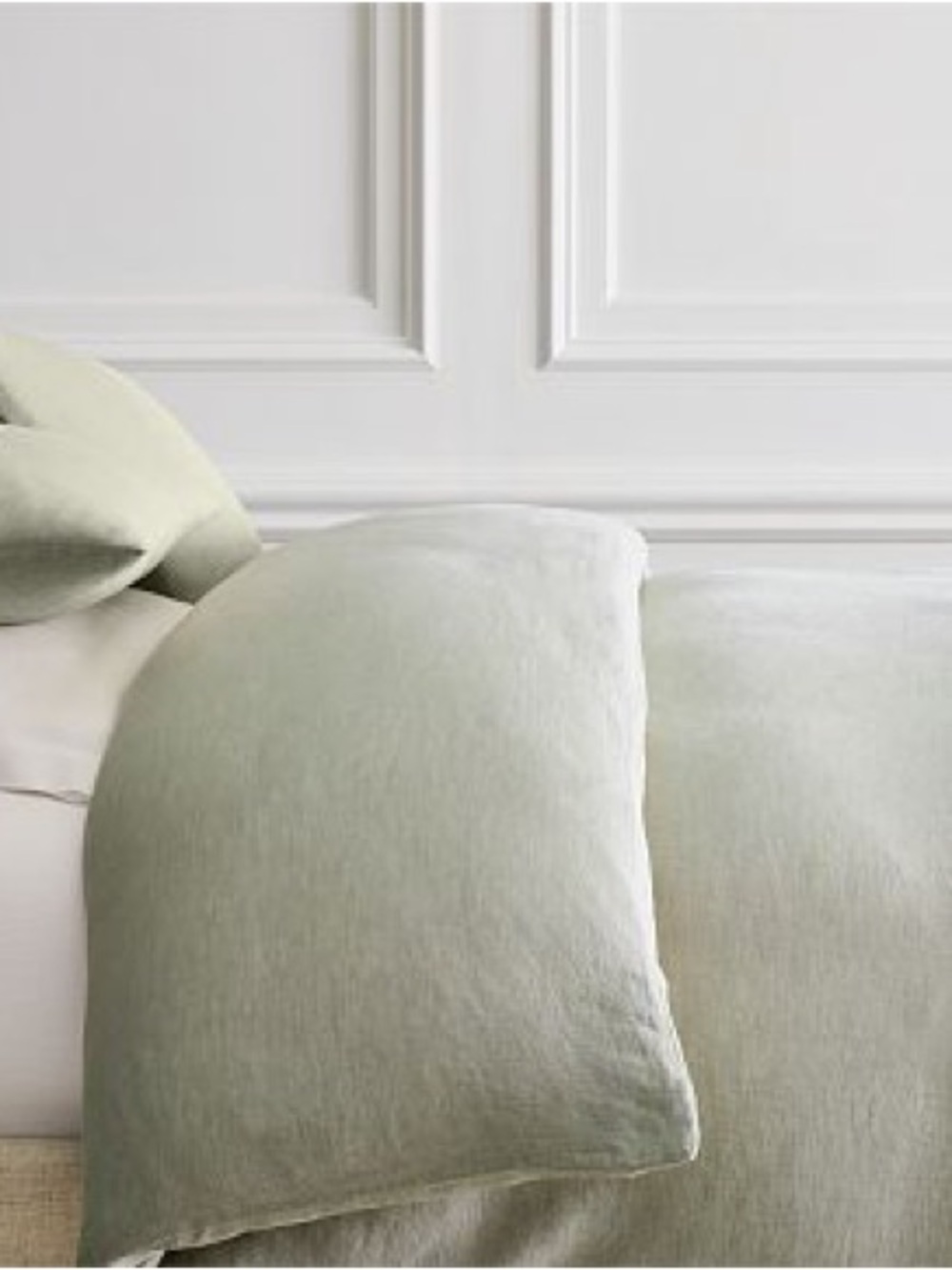 West Elm Sage Green Linen Comforter